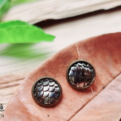 Handmade dragon scale earrings