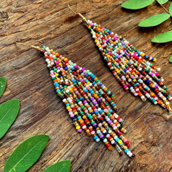 MULTICOLOR HANDMADE BEADED EARRINGS