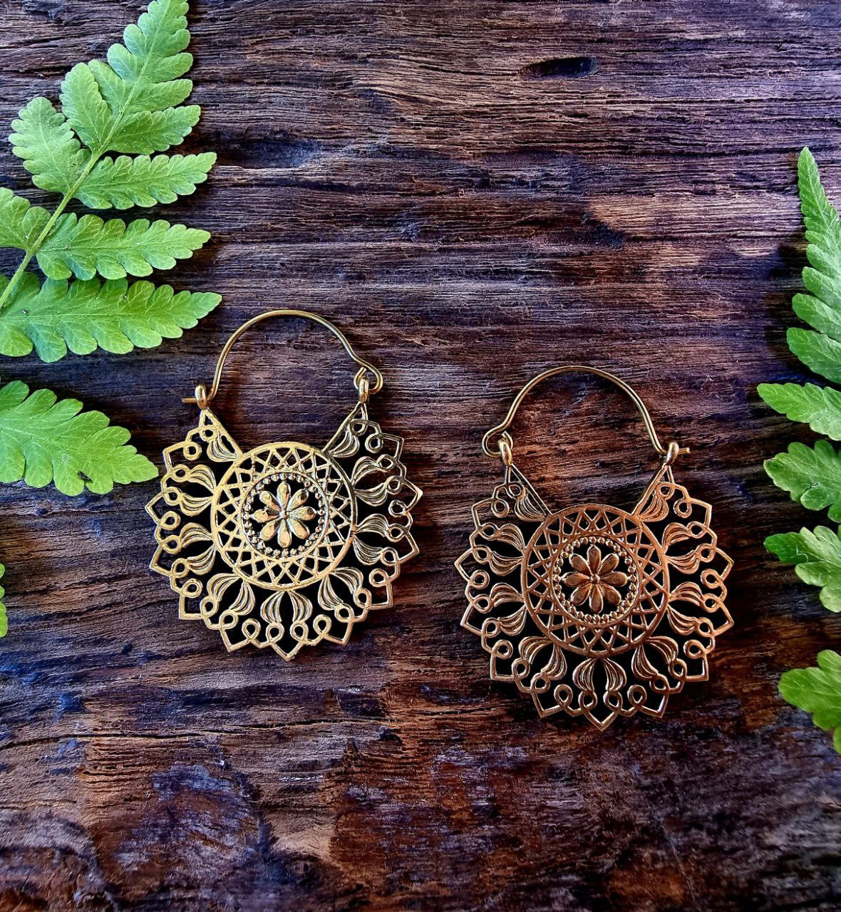 Indian brass earrings