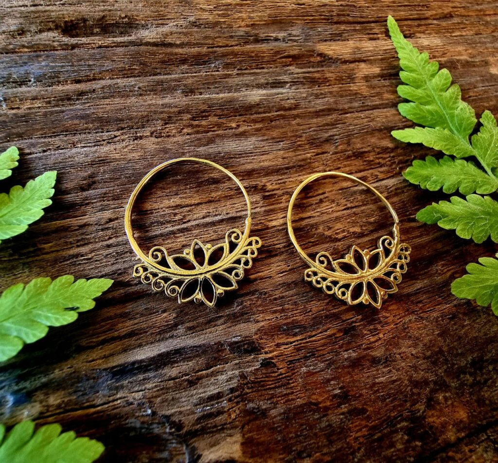 Indian brass earring