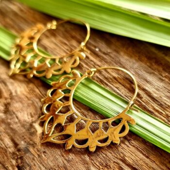 Indian brass earrings.