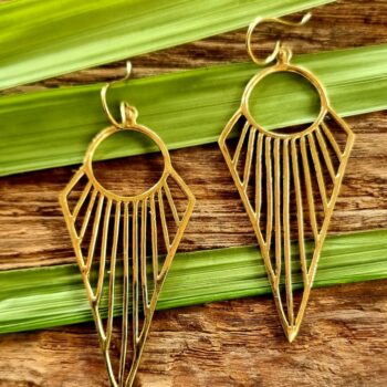 Indian brass earrings, boho earrings