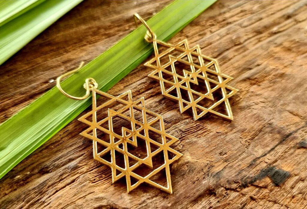 Indian brass earrings.