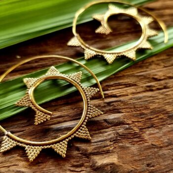 Indian brass earrings, boho earrings