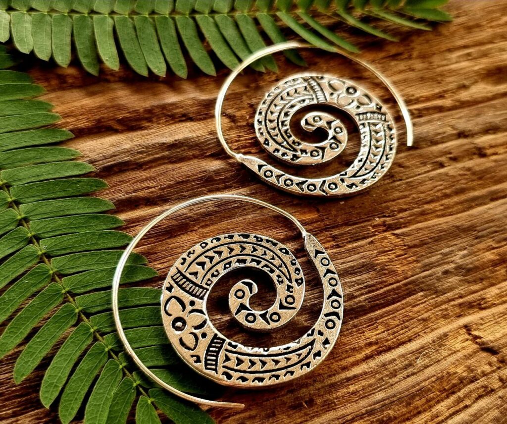 Indian earrings, boho earrings, snake earrings