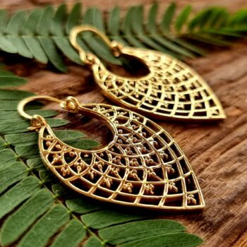 Indian brass earrings, boho earrings