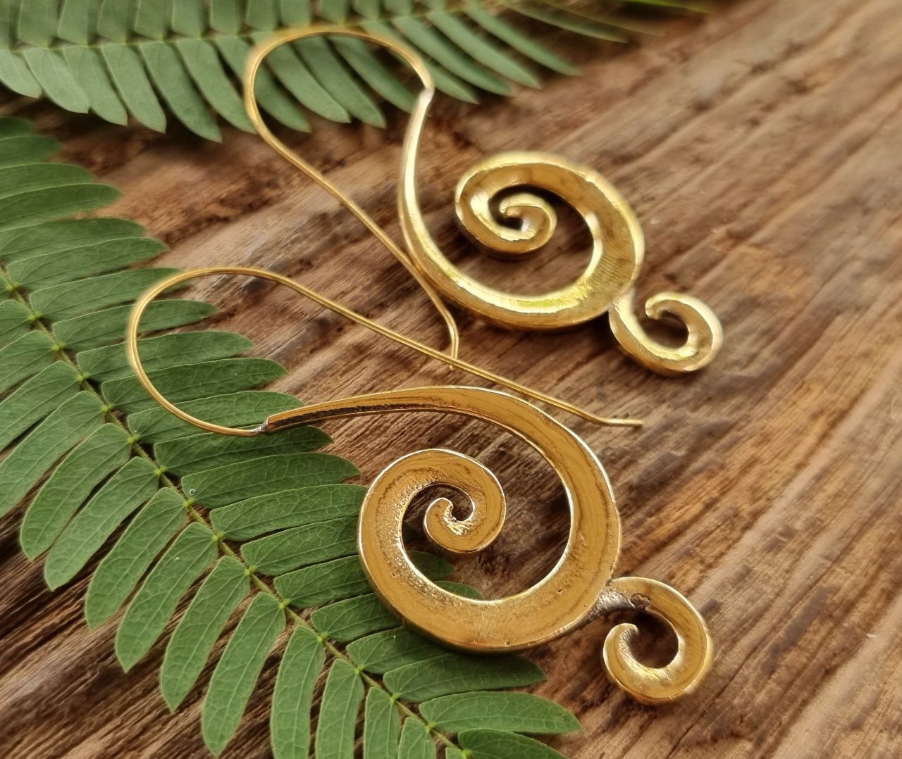 Indian brass earrings, boho earrings