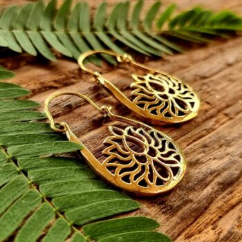 Indian brass earrings, boho earrings