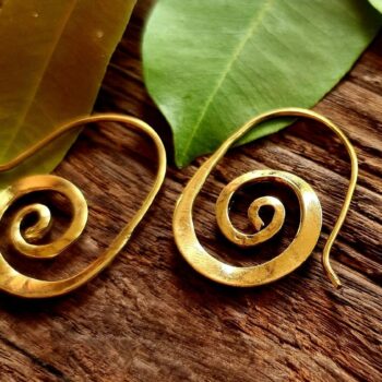 Indian brass earrings, boho earrings