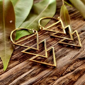 Indian brass earrings, boho earrings