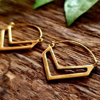 Indian brass earrings, boho earrings