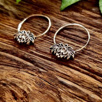 Indian earrings, boho earrings, lotus earrings