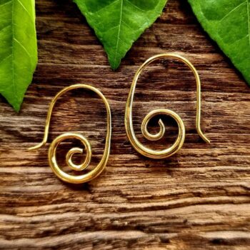 Indian brass earrings, boho earrings