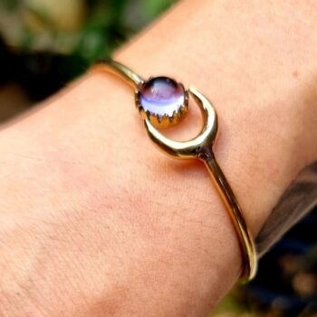 handmade boho-style moon bracelet from India