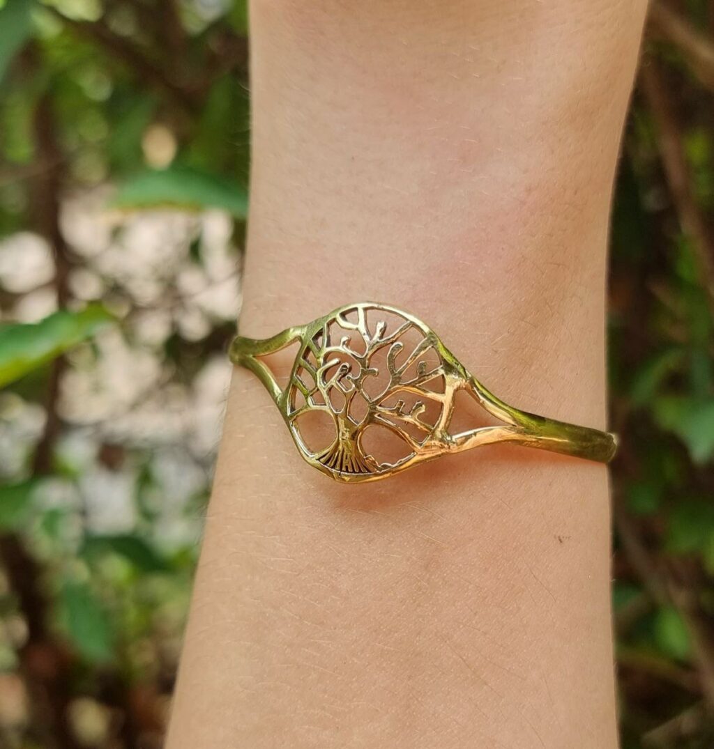 handmade boho-style Tree of Life bracelet from India