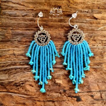 Kalindi Vishuddha chakra earrings with turquoise