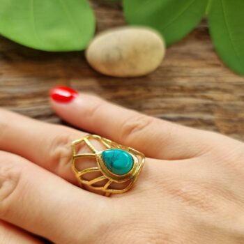 handmade boho-style ring from India