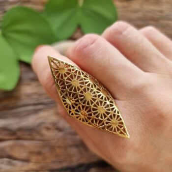 handmade boho-style ring from India