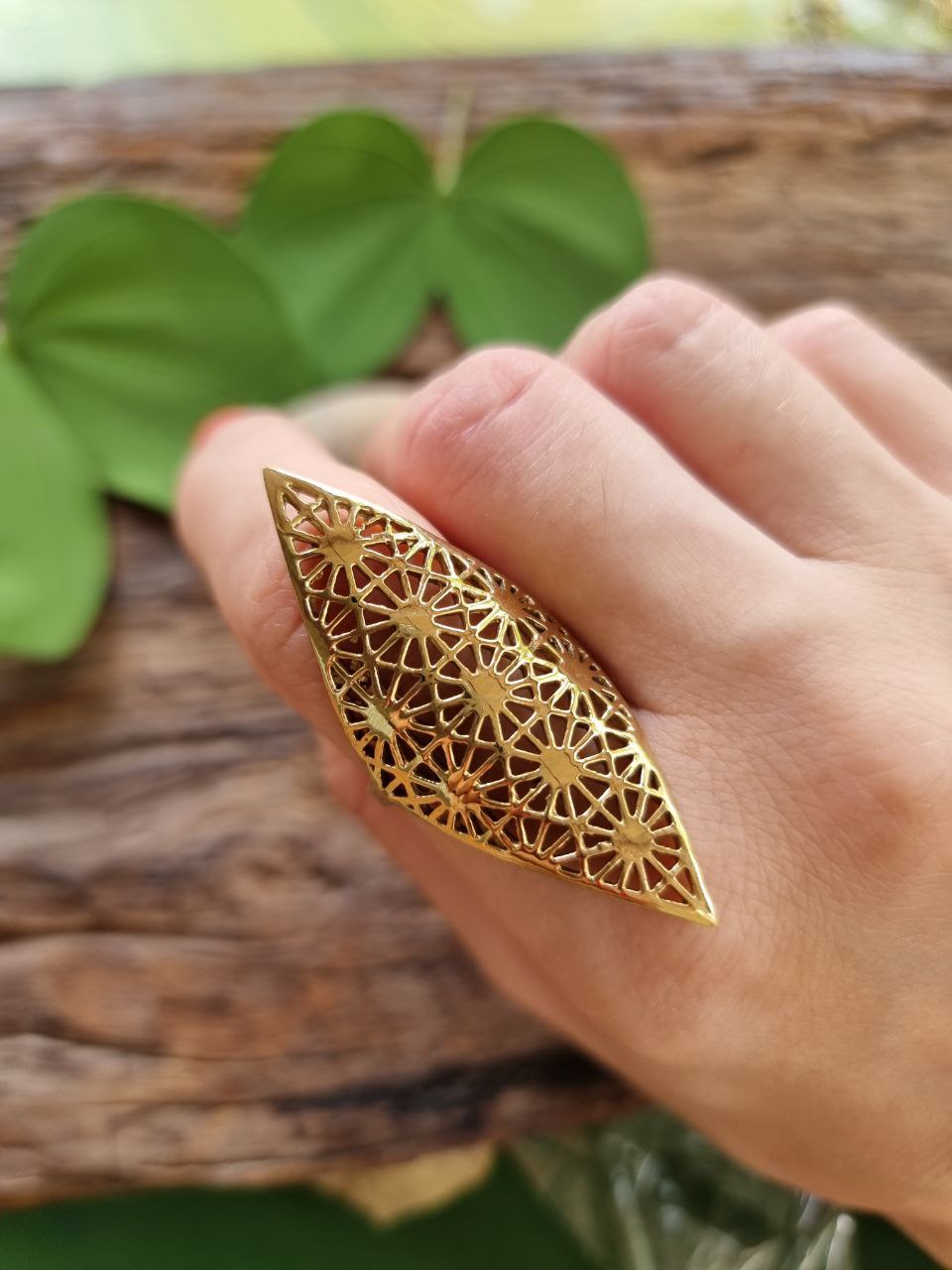 handmade boho-style ring from India