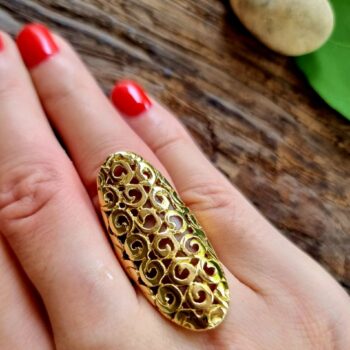 handmade boho-style ring from India