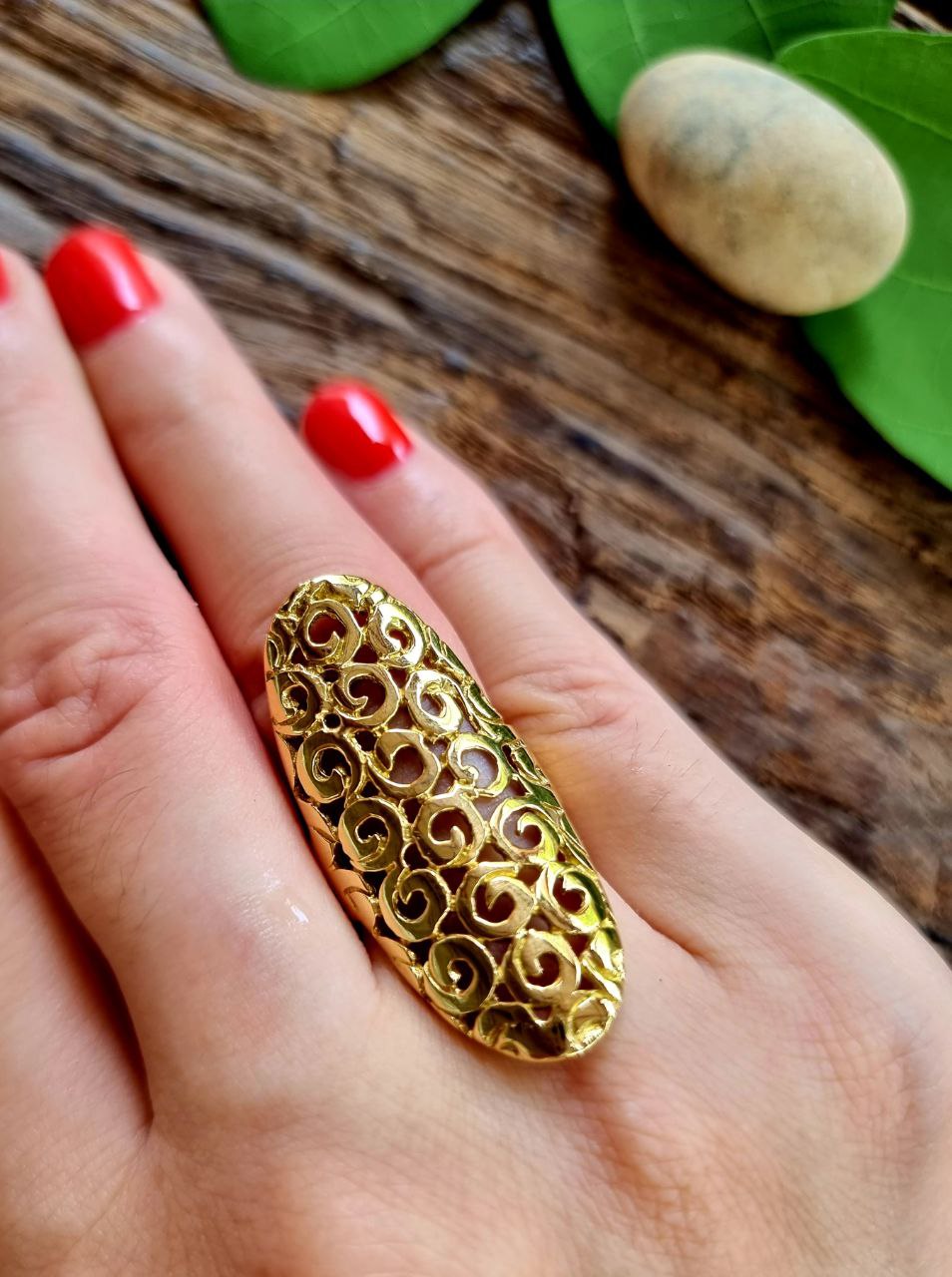 handmade boho-style ring from India