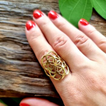 handmade boho-style ring from India