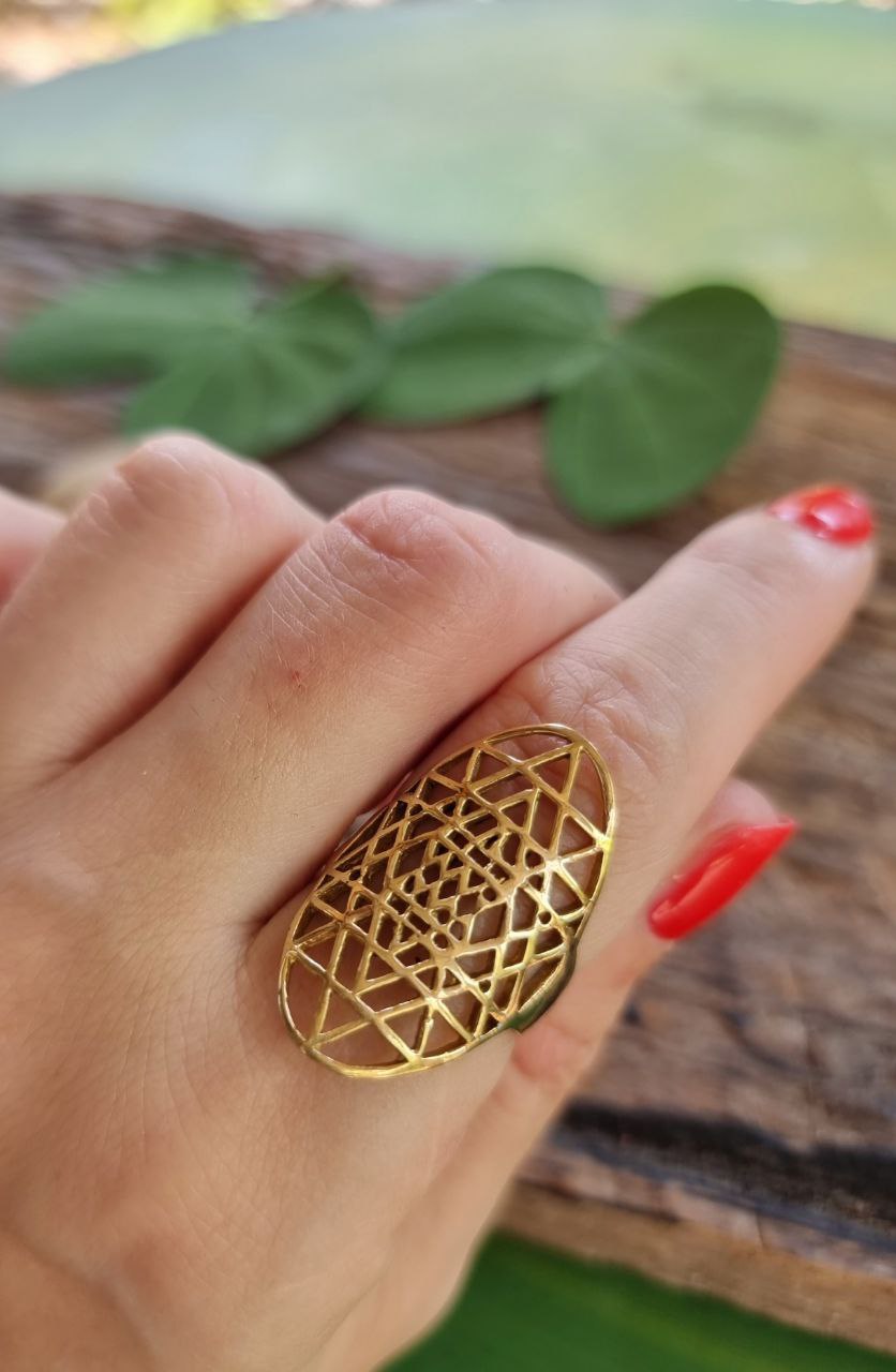 handmade boho-style ring from India