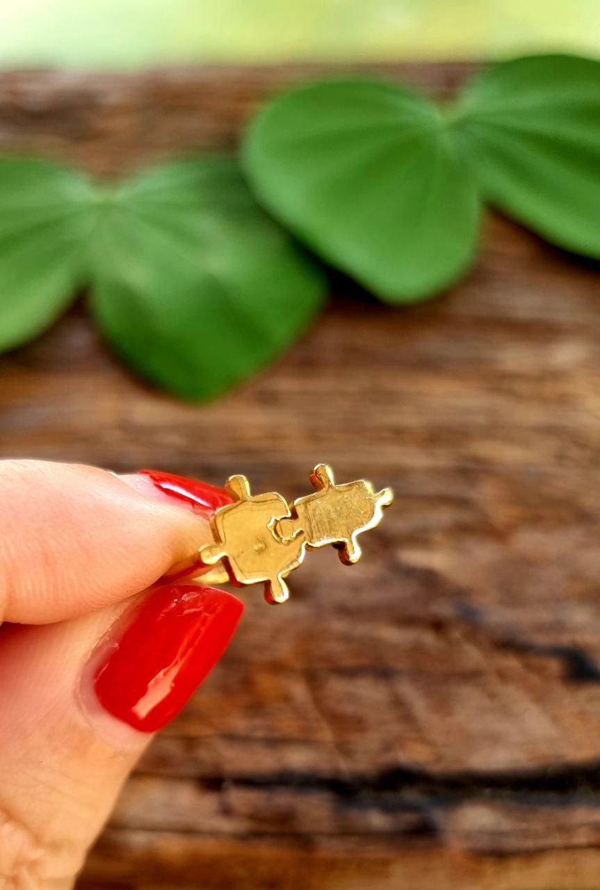 handmade boho-style Puzzle ring from India