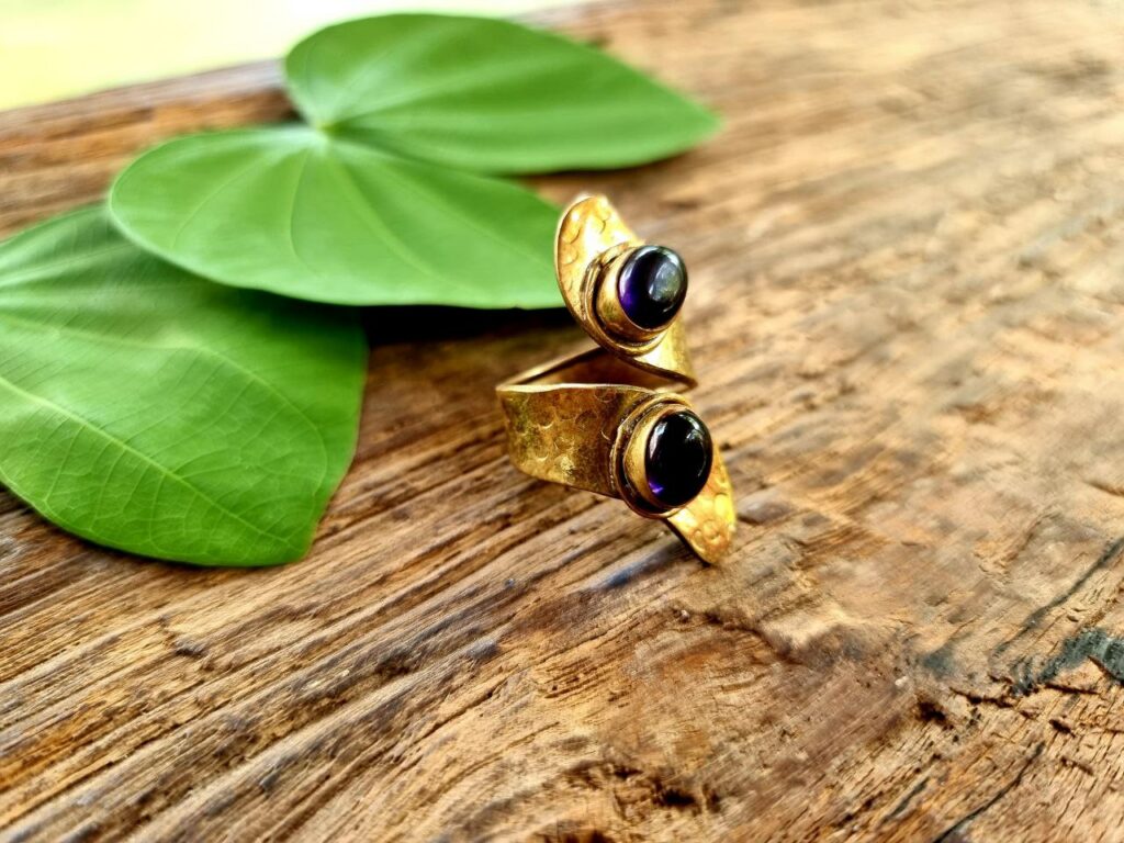 handmade boho-style ring from India