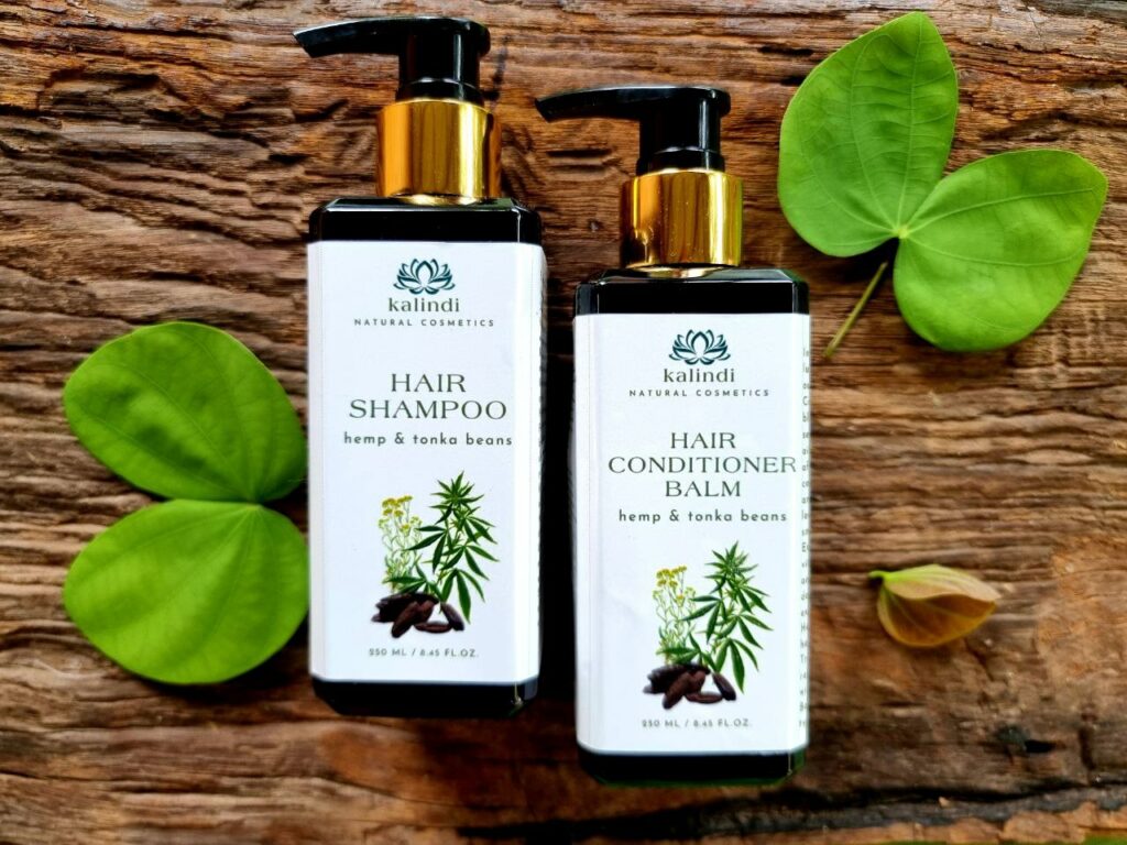 Set of Hair Shampoo and Hair Conditioner Balm Hemp & Tonka Beans