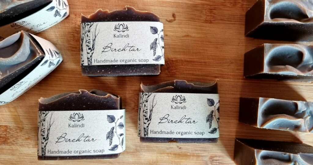 Vegan handmade Organic Birch Tar Soap