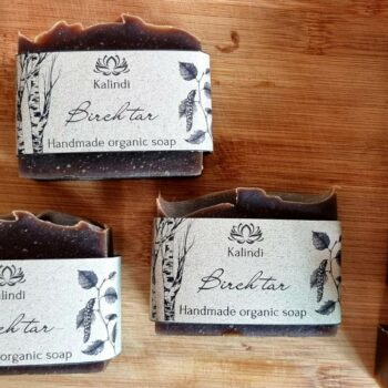 Vegan handmade Organic Birch Tar Soap