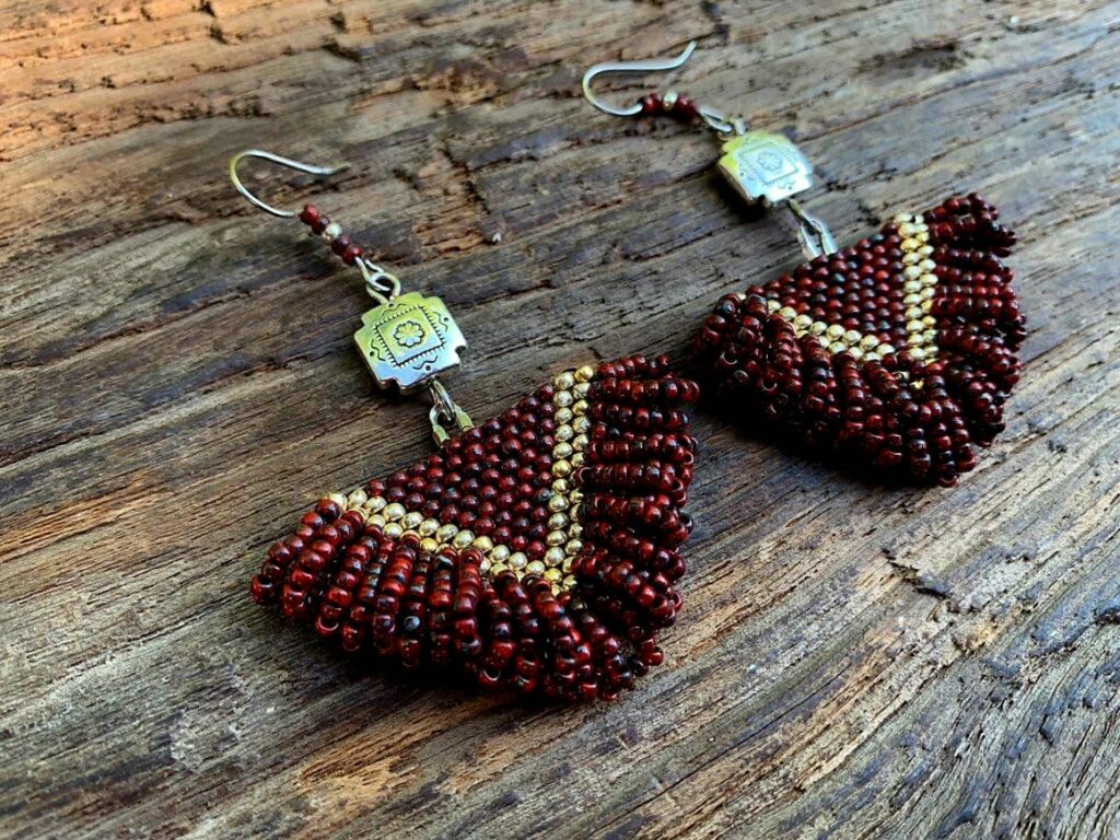 Bright ethnic earrings