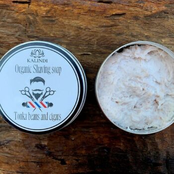 Vegan handmade Organic Tonka beans and cigars Shaving soap