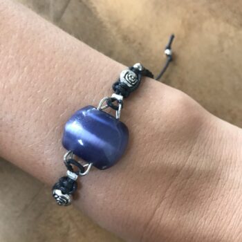 Bracelet with Purple Cat's Eye