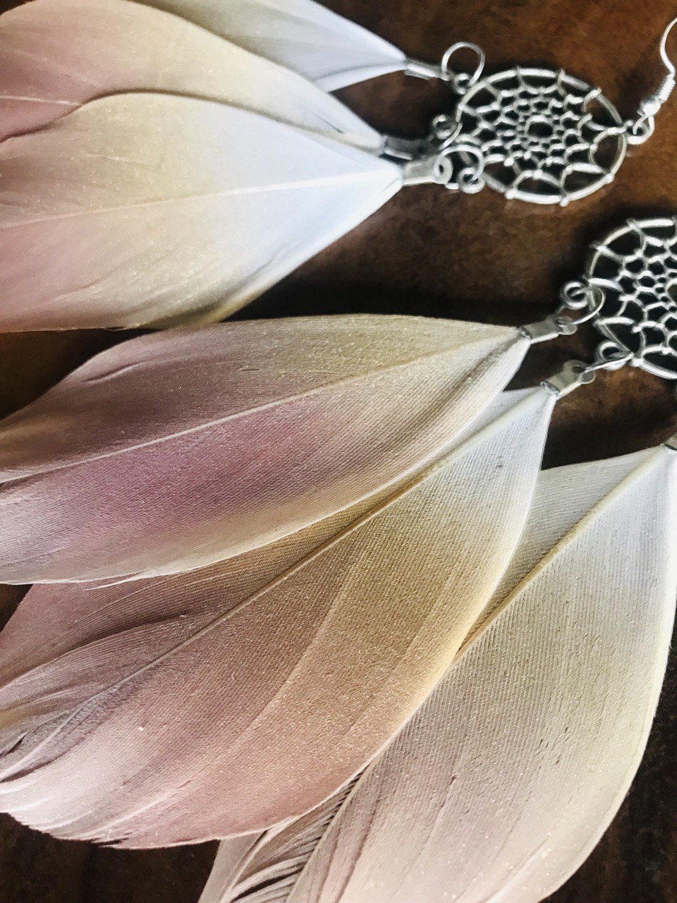 dreamcatcher feathers earrings