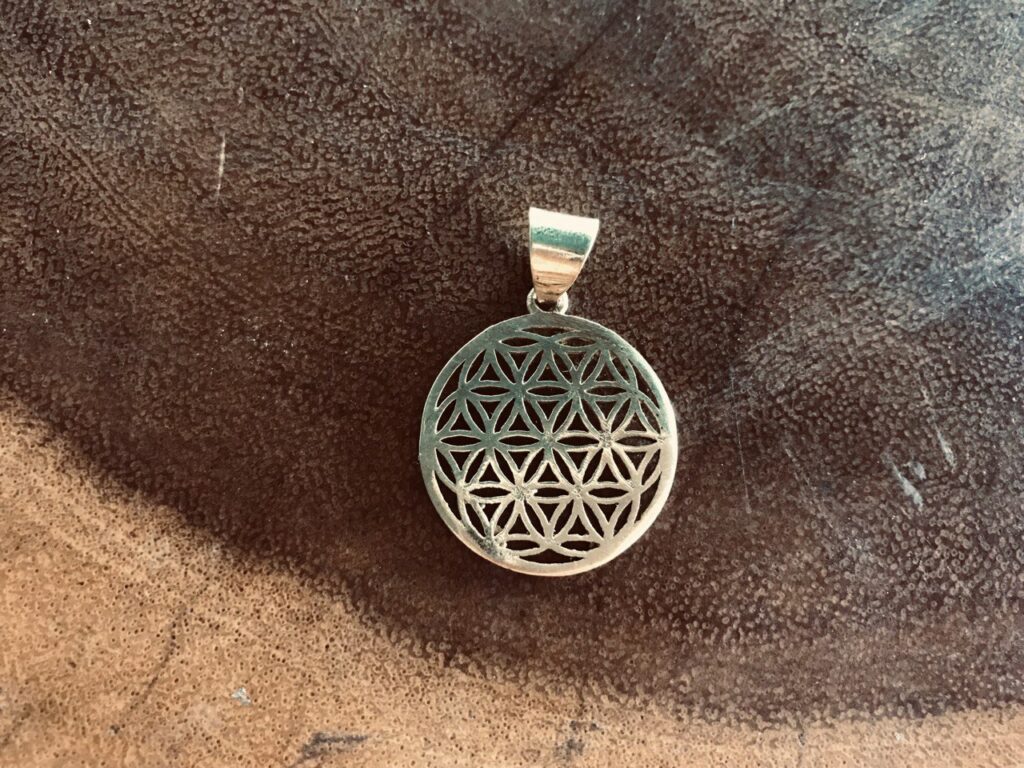 Small Flower of Life Pendant - Brass