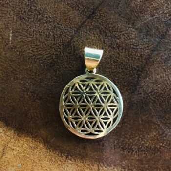 Small Flower of Life Pendant - Brass