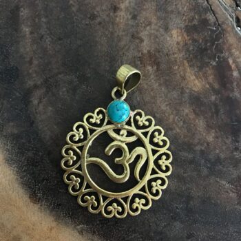 Om with Turquoise Pendant