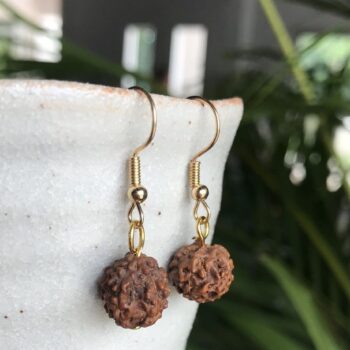 Natural Rudraksha Earrings from Nepal