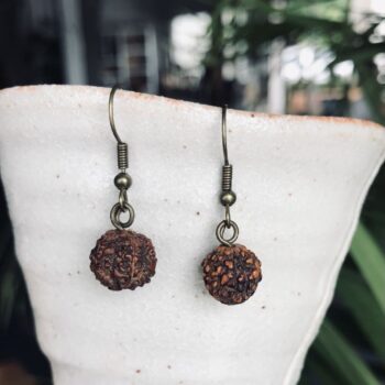 Natural Rudraksha Earrings from Nepal