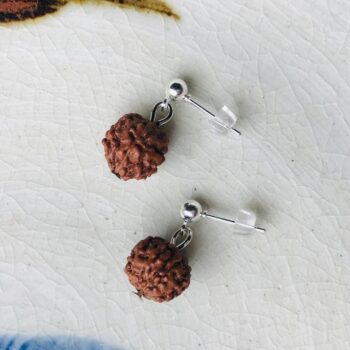 Natural Rudraksha Earrings from Nepal