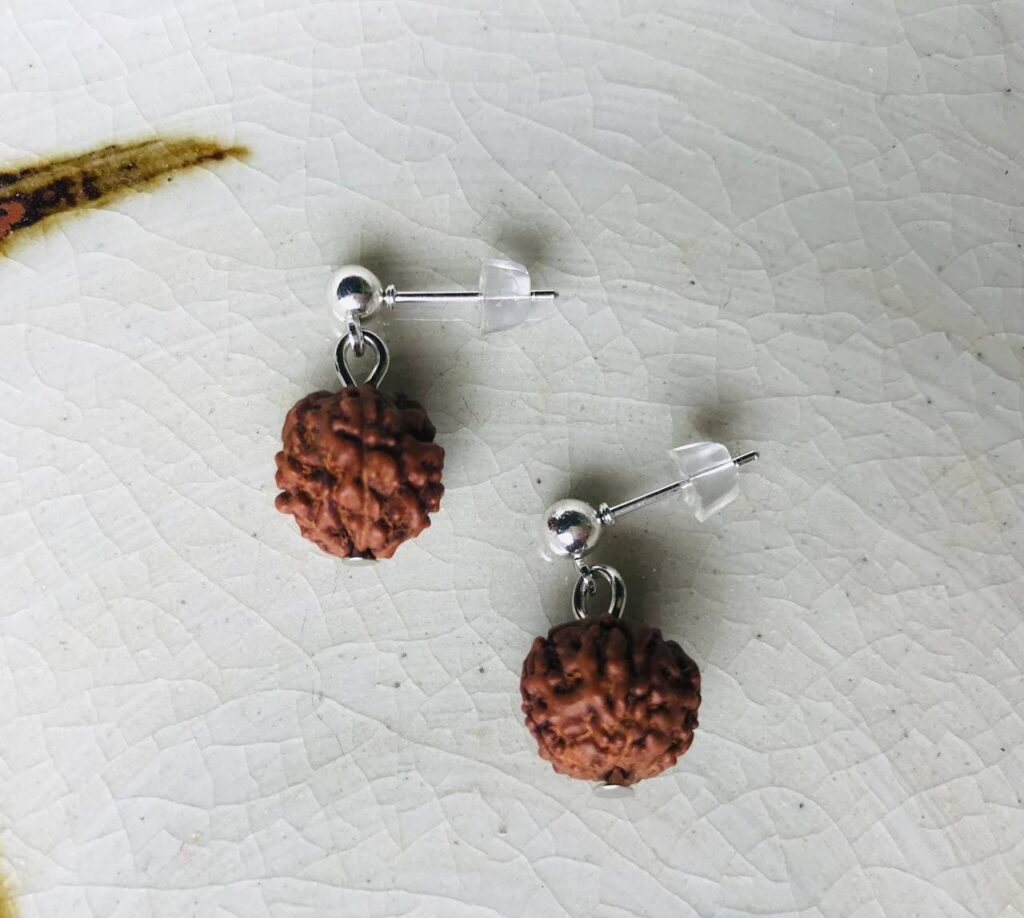 Natural Rudraksha Earrings from Nepal