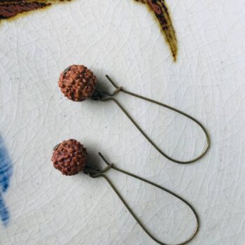 Natural Rudraksha Earrings from Nepal