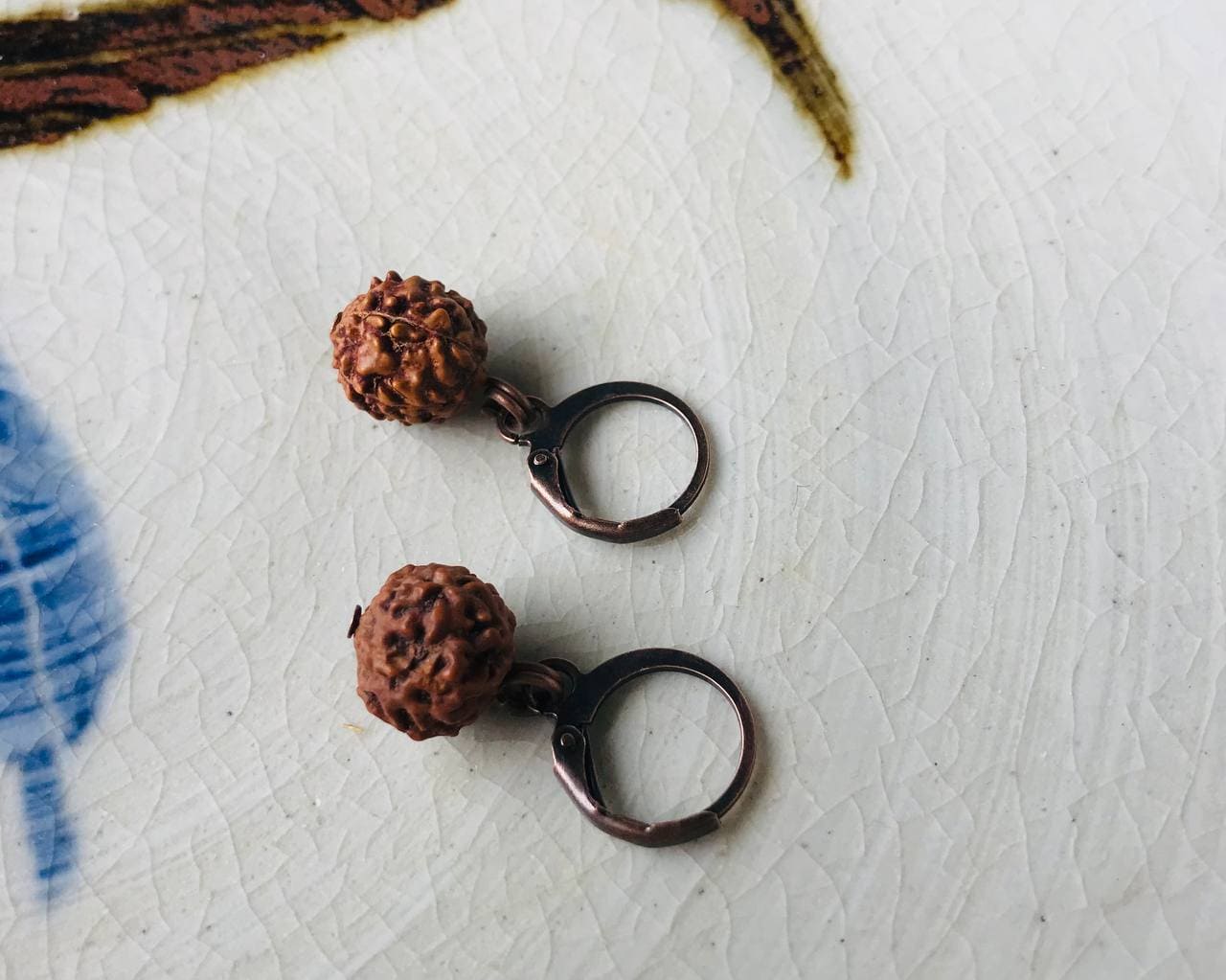 Natural Rudraksha Earrings from Nepal