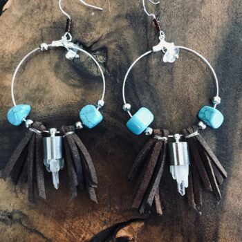 Quartz Crystal Hoop Earrings