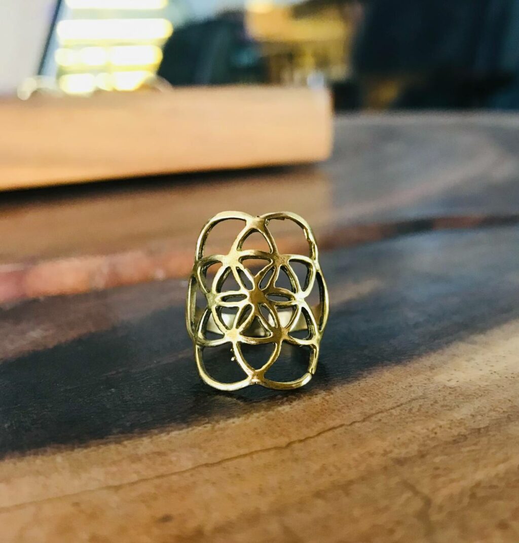 Flower of Life Ring from India