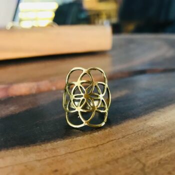 Flower of Life Ring from India