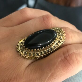 Bold Black Agate Ring