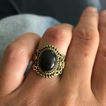 Gray Cat's Eye Ring